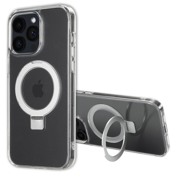 Accezz Coque Ring Stand avec MagSafe iPhone 14 Pro Max - Transparent