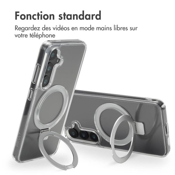 Accezz Coque Ring Stand avec MagSafe Samsung Galaxy S24 - Transparent