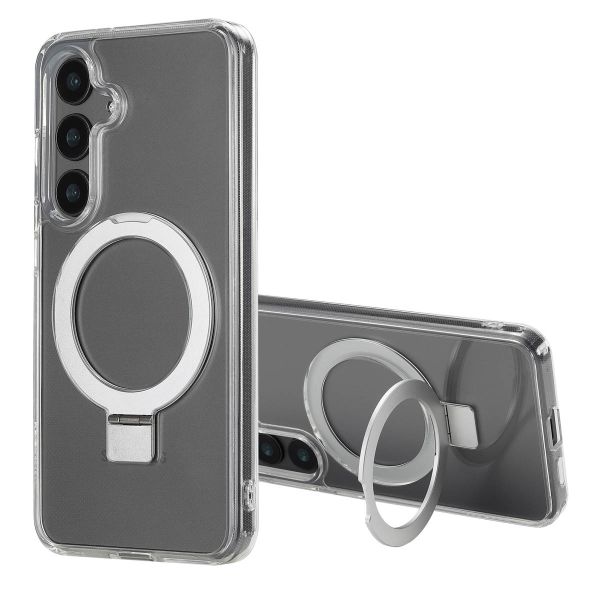 Accezz Coque Ring Stand avec MagSafe Samsung Galaxy S24 - Transparent