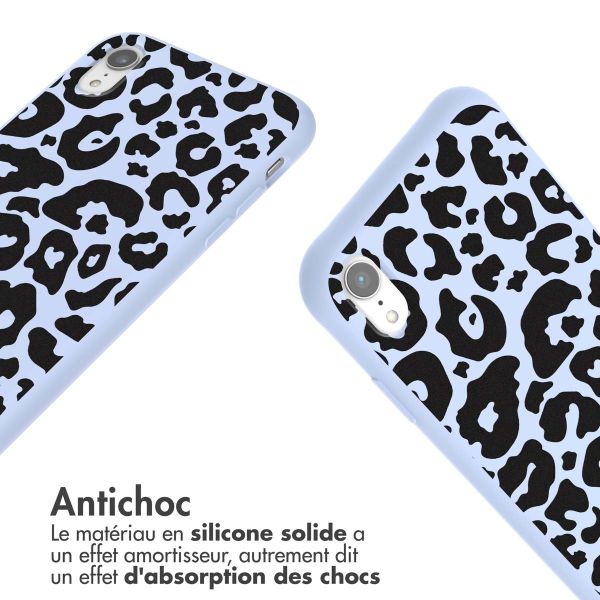 imoshion Coque design en silicone avec cordon iPhone Xr - Animal Lila