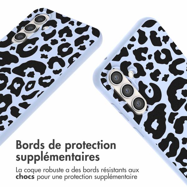 imoshion Coque design en silicone avec cordon Samsung Galaxy S23 FE - Animal Lila