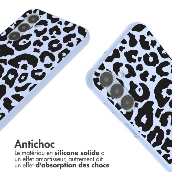 imoshion Coque design en silicone avec cordon Samsung Galaxy A25 (5G) - Animal Lila