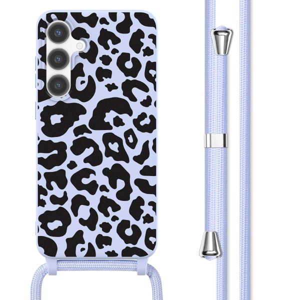 imoshion Coque design en silicone avec cordon Samsung Galaxy S24 Plus - Animal Lila