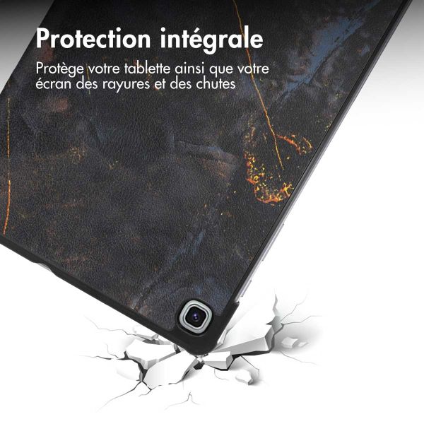 iMoshion Coque tablette Design Samsung Galaxy Tab S6 Lite (2020-2024) - Black Marble