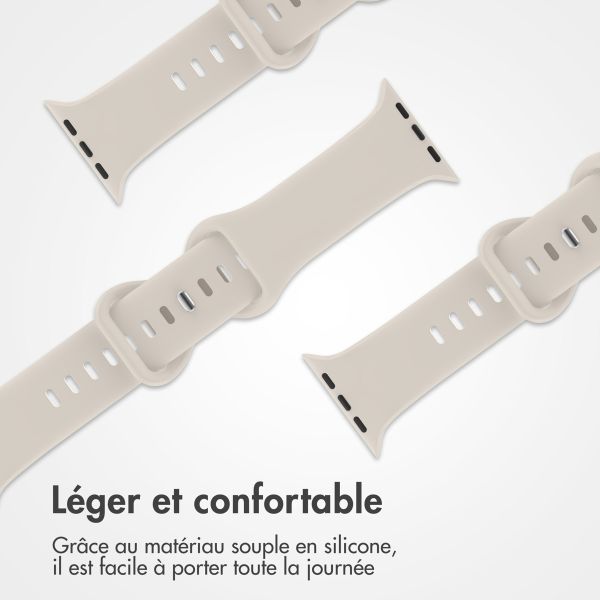 imoshion Bracelet en silicone⁺ Apple Watch Series 1-9 / SE - 38/40/41 mm / Series 10 - 42 mm - Lumière stellaire - Taille S/M