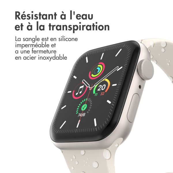 imoshion Bracelet en silicone⁺ Apple Watch Series 1-9 / SE - 38/40/41 mm / Series 10 - 42 mm - Lumière stellaire - Taille S/M