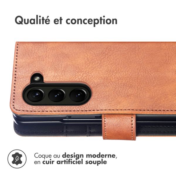 iMoshion Étui de téléphone portefeuille Luxe Samsung Galaxy Z Fold 6 - Brun