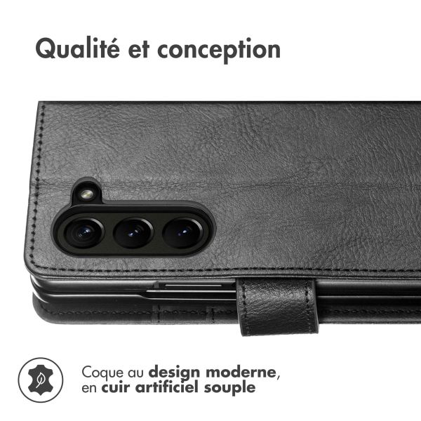 iMoshion Étui de téléphone portefeuille Luxe Samsung Galaxy Z Fold 6 - Noir