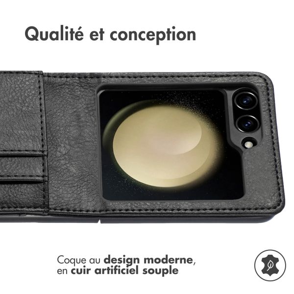 imoshion Étui de téléphone portefeuille Luxe Samsung Galaxy Z Flip 6 - Noir