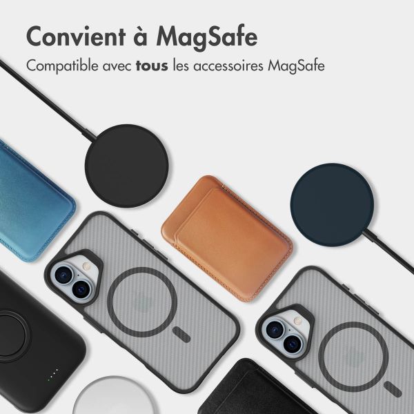 imoshion Rugged Hybrid Carbon Case avec MagSafe iPhone 16 - Noir