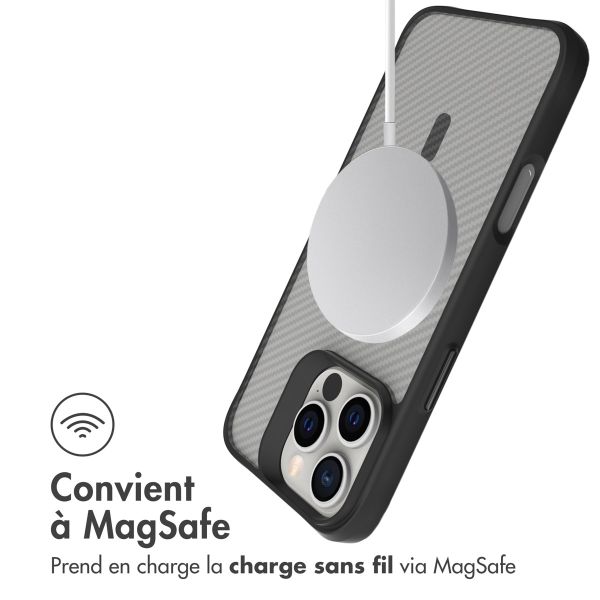 imoshion Rugged Hybrid Carbon Case avec MagSafe iPhone 16 Pro - Noir