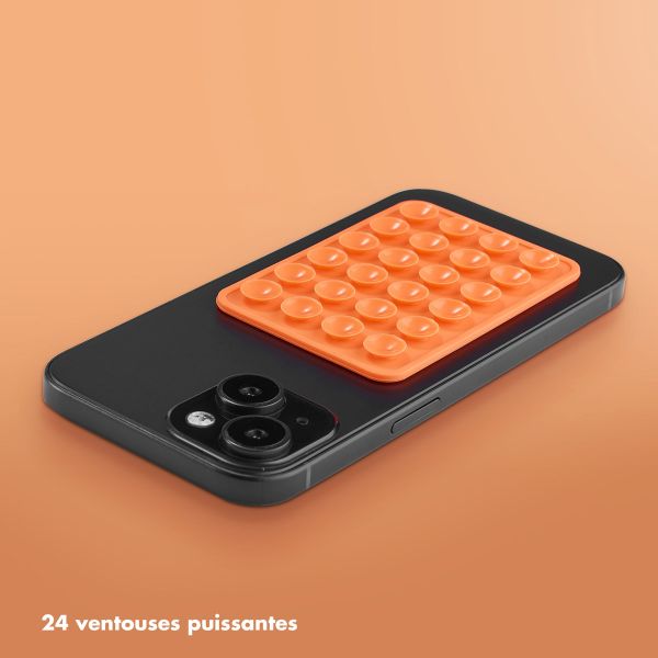 Selencia Pack de 2 Supports de téléphone à ventouse - Orange