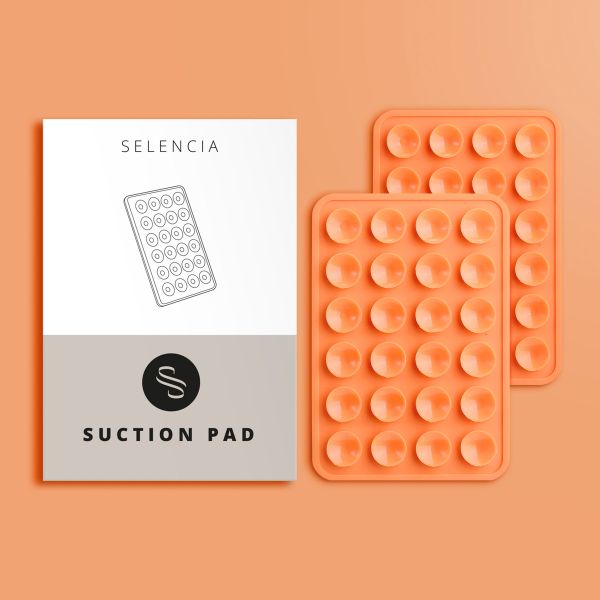 Selencia Pack de 2 Supports de téléphone à ventouse - Orange