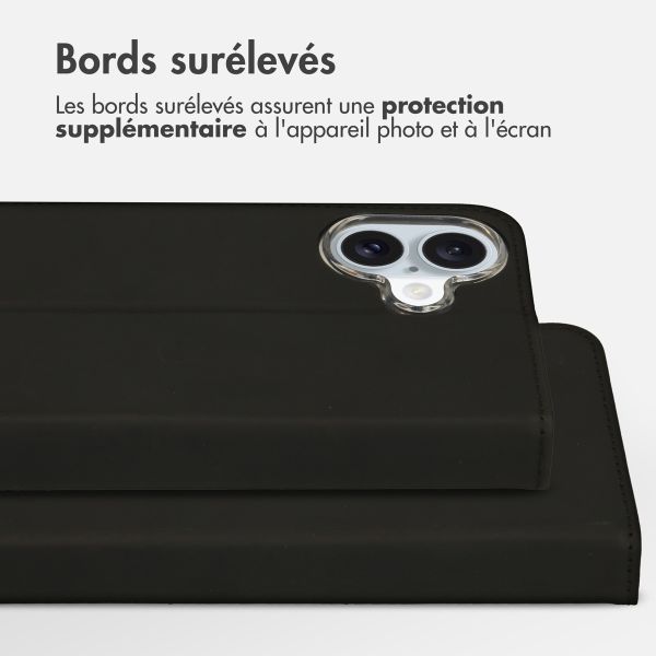 Accezz Étui de téléphone portefeuille Wallet iPhone 16 - Noir