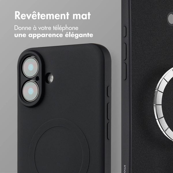 imoshion Coque Couleur avec MagSafe iPhone 16 - Noir