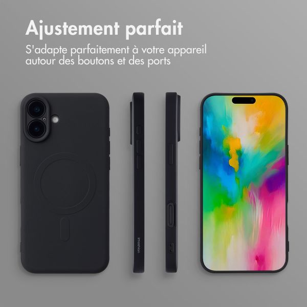 imoshion Coque Couleur avec MagSafe iPhone 16 - Noir