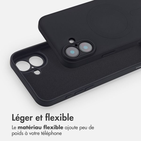 imoshion Coque Couleur avec MagSafe iPhone 16 Plus - Noir