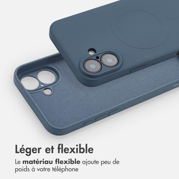 imoshion Coque Couleur avec MagSafe iPhone 16 Plus - Bleu foncé