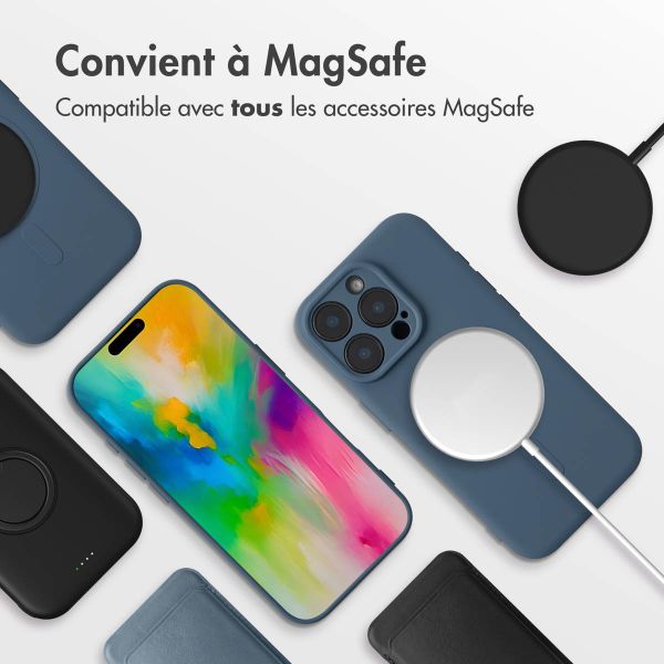 imoshion Coque Couleur avec MagSafe iPhone 16 Pro Max - Bleu foncé