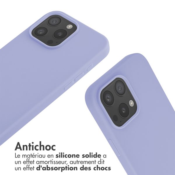 imoshion Coque en silicone avec cordon iPhone 16 Pro Max - Violet