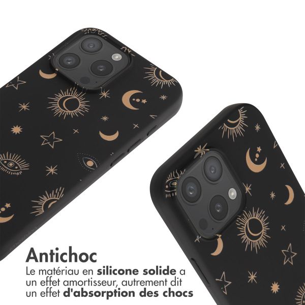 imoshion Coque design en silicone avec cordon iPhone 16 Pro Max - Sky Black