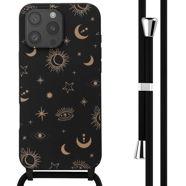 imoshion Coque design en silicone avec cordon iPhone 16 Pro Max - Sky Black