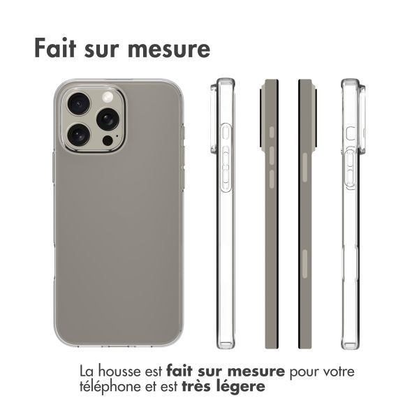 Accezz Coque Clear iPhone 16 Pro Max - Transparent