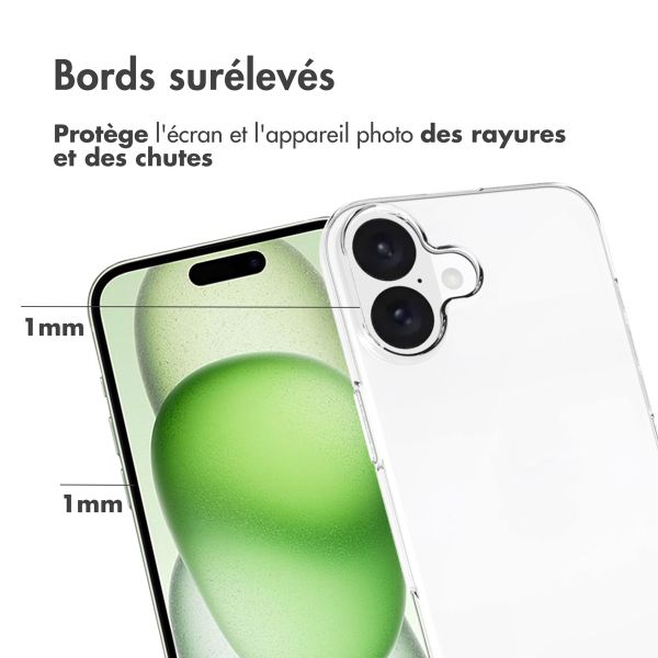 Accezz Coque Clear iPhone 16 Plus - Transparent