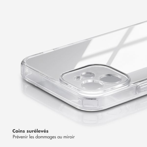 Selencia Coque Mirror iPhone 12 - Coque avec miroir - Argent
