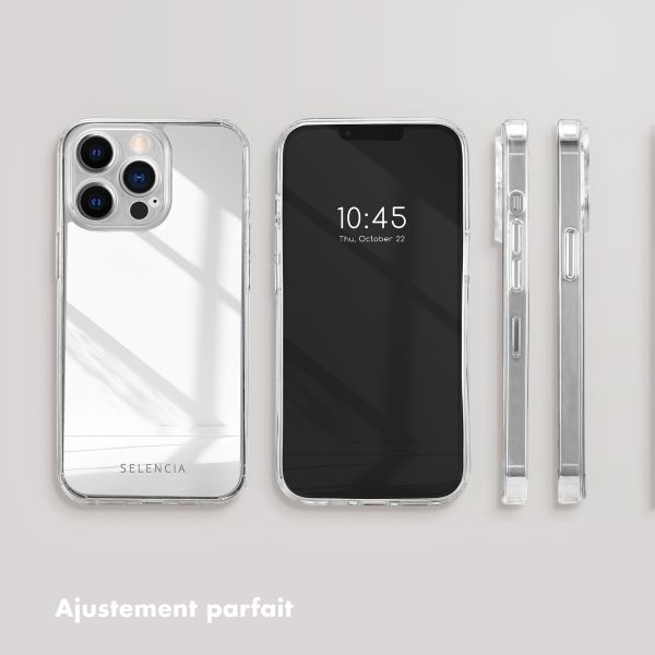 Selencia Coque Mirror iPhone 13 Pro - Coque avec miroir - Argent