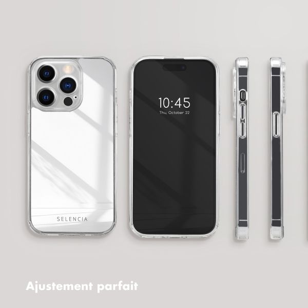 Selencia Coque Mirror iPhone 14 Pro - Coque avec miroir - Argent