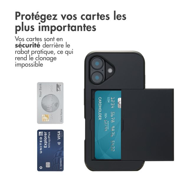 imoshion Coque arrière avec porte-cartes iPhone 16 - Noir