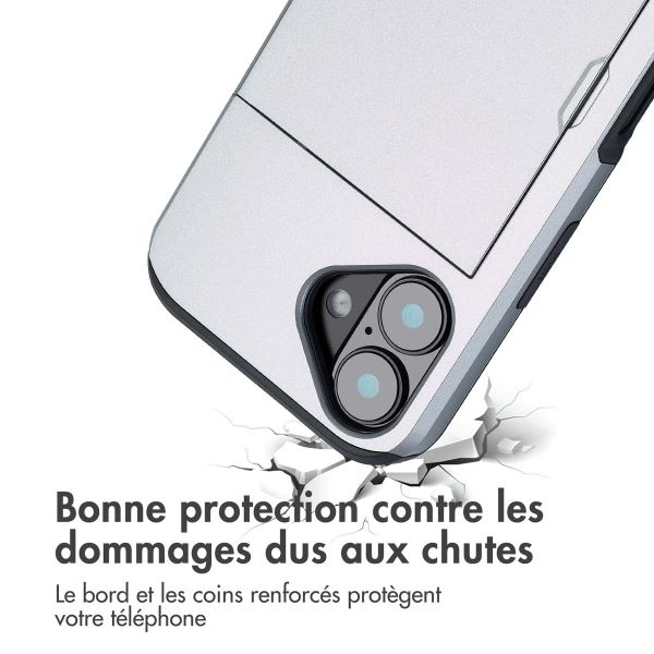 imoshion Coque arrière avec porte-cartes iPhone 16 - Gris