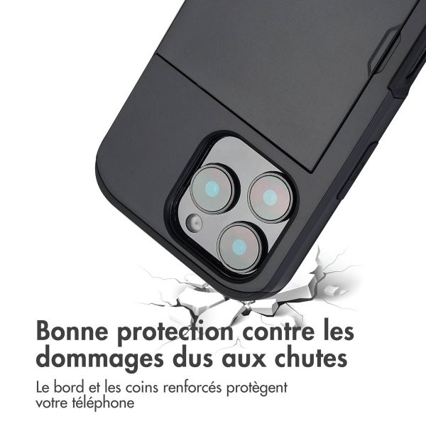 imoshion Coque arrière avec porte-cartes iPhone 16 Pro - Noir