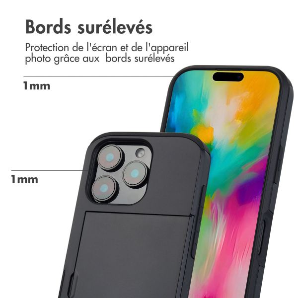 imoshion Coque arrière avec porte-cartes iPhone 16 Pro - Noir