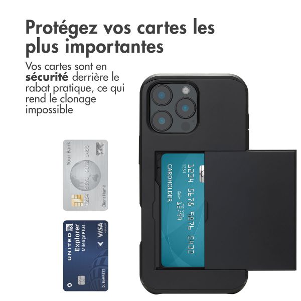 imoshion Coque arrière avec porte-cartes iPhone 16 Pro Max - Noir