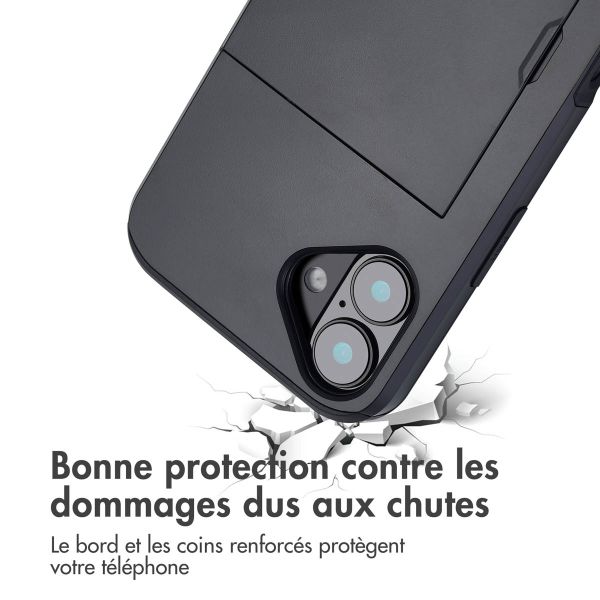 imoshion Coque arrière avec porte-cartes iPhone 16 Plus - Noir