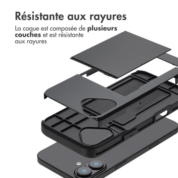 imoshion Coque arrière avec porte-cartes iPhone 16 Plus - Noir