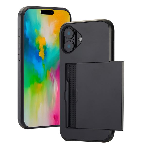 imoshion Coque arrière avec porte-cartes iPhone 16 Plus - Noir