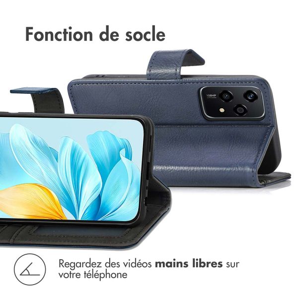 imoshion Étui de téléphone portefeuille Luxe Honor 200 Lite - Bleu foncé