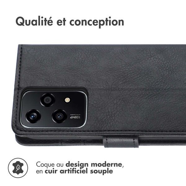 imoshion Étui de téléphone portefeuille Luxe Honor 200 Lite - Noir