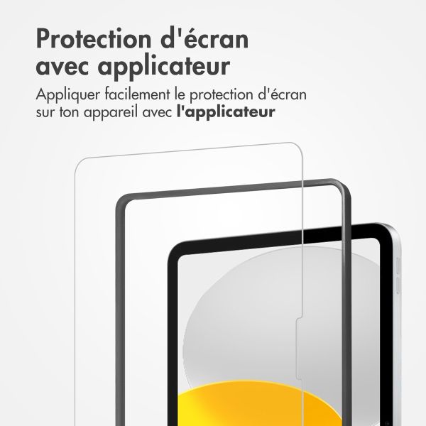 Accezz Protection d'écran en verre trempé avec applicateur iPad 10 (2022) 10.9 inch