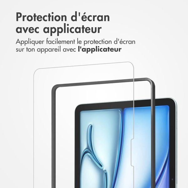 Accezz Protection d'écran en verre trempé avec applicateur iPad Air 11 pouces (2024) M2