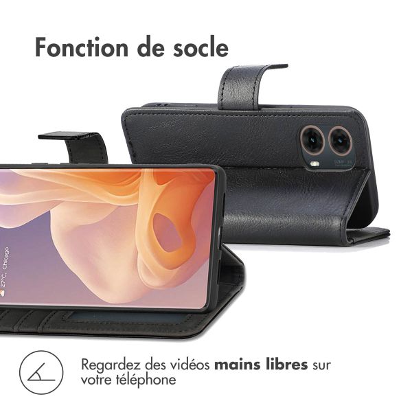 imoshion Étui de téléphone portefeuille Luxe Motorola Moto G85 - Noir