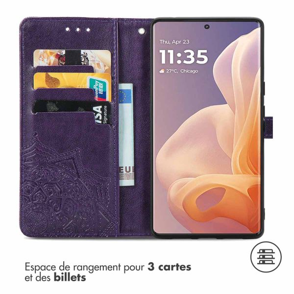 imoshion Etui de téléphone portefeuille Mandala Motorola Moto G85 - Violet