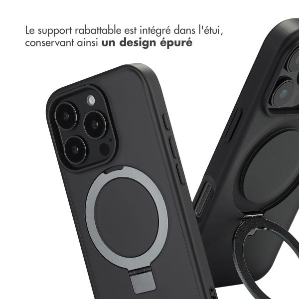 Accezz Coque Ring Stand avec MagSafe iPhone 16 Pro - Noir