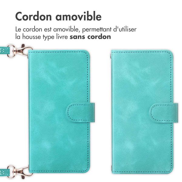 imoshion Etui de téléphone portefeuille avec cordon Samsung Galaxy S23 FE - Turquoise