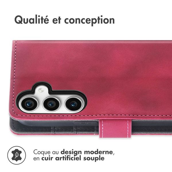 imoshion Etui de téléphone portefeuille avec cordon Samsung Galaxy S23 FE - Rouge