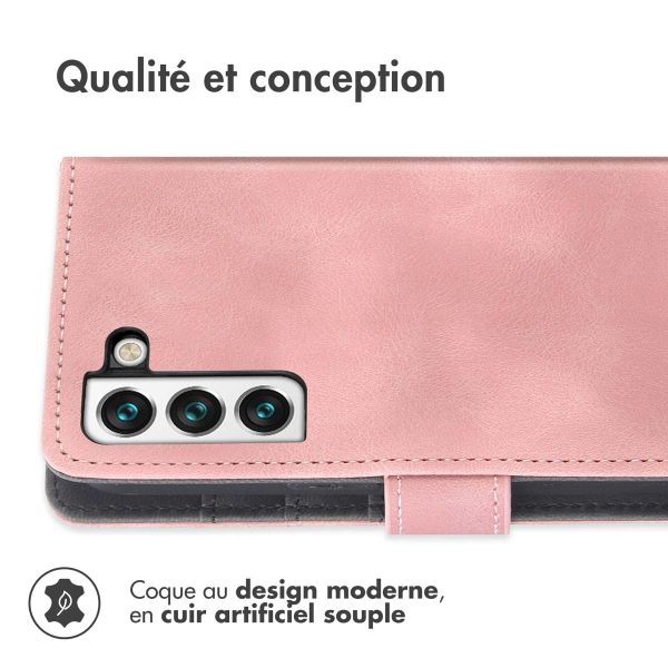 imoshion Etui de téléphone portefeuille avec cordon Samsung Galaxy S21 FE - Rose