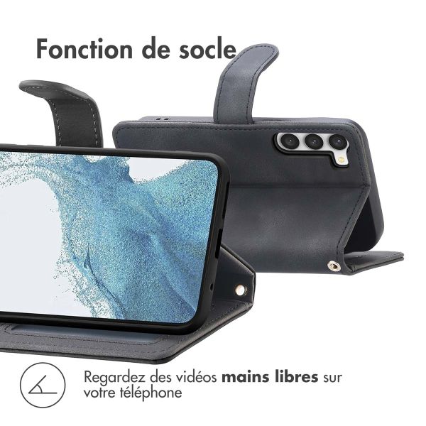 imoshion Etui de téléphone portefeuille avec cordon Samsung Galaxy S23 - Noir